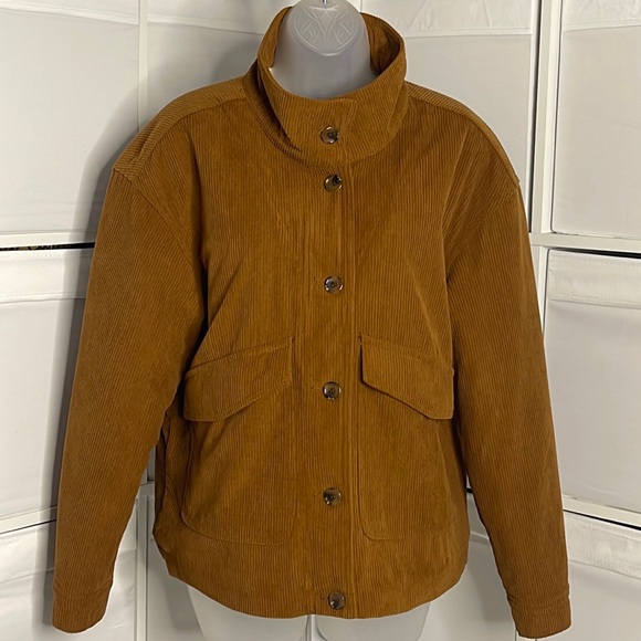 Bagatelle NWOT Chunky Brown Soft Faux Sherpa Lined Corduroy Jacket W/Pockets - Picture 4 of 7